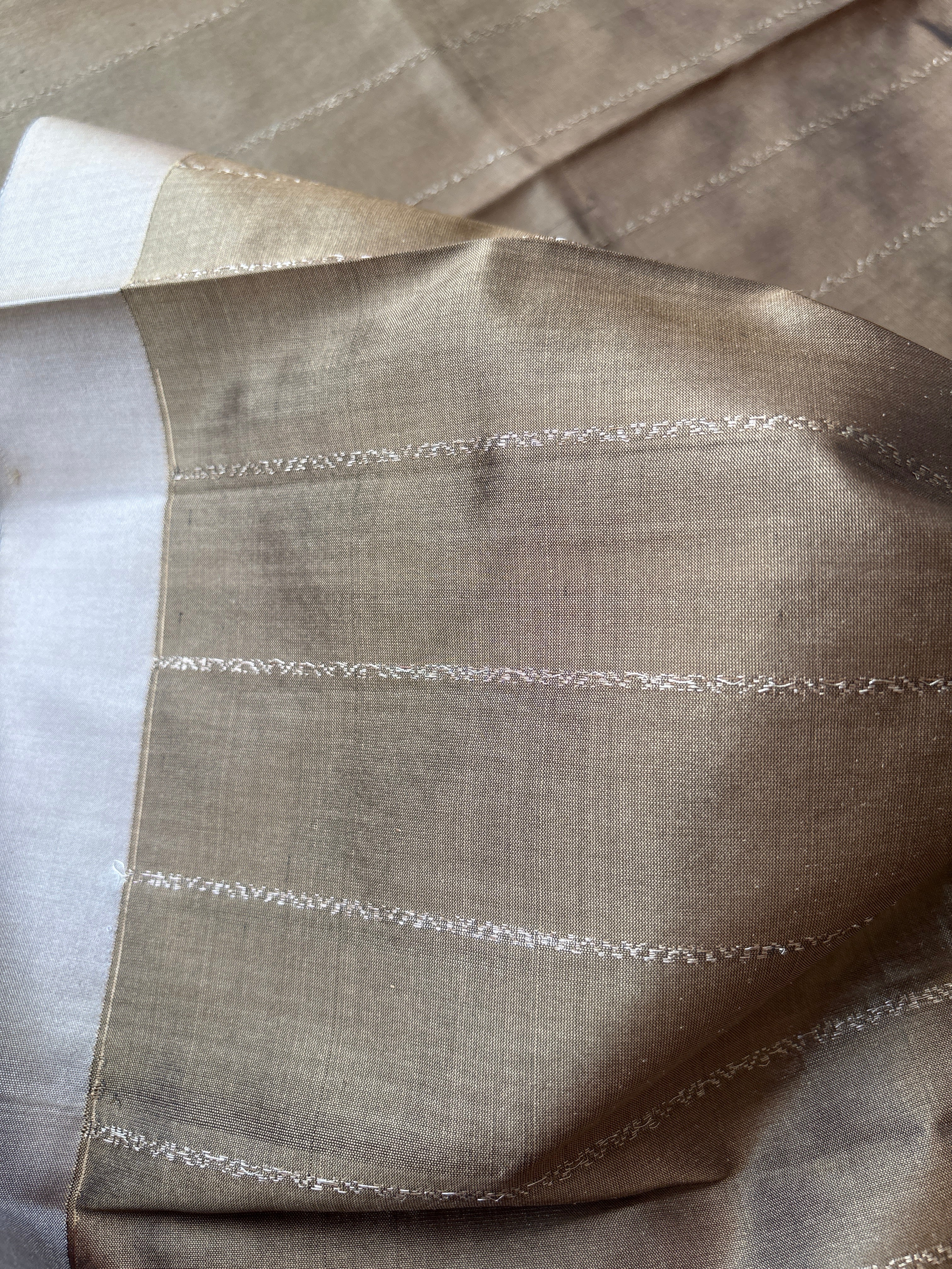 Blouse piece with silver zari work