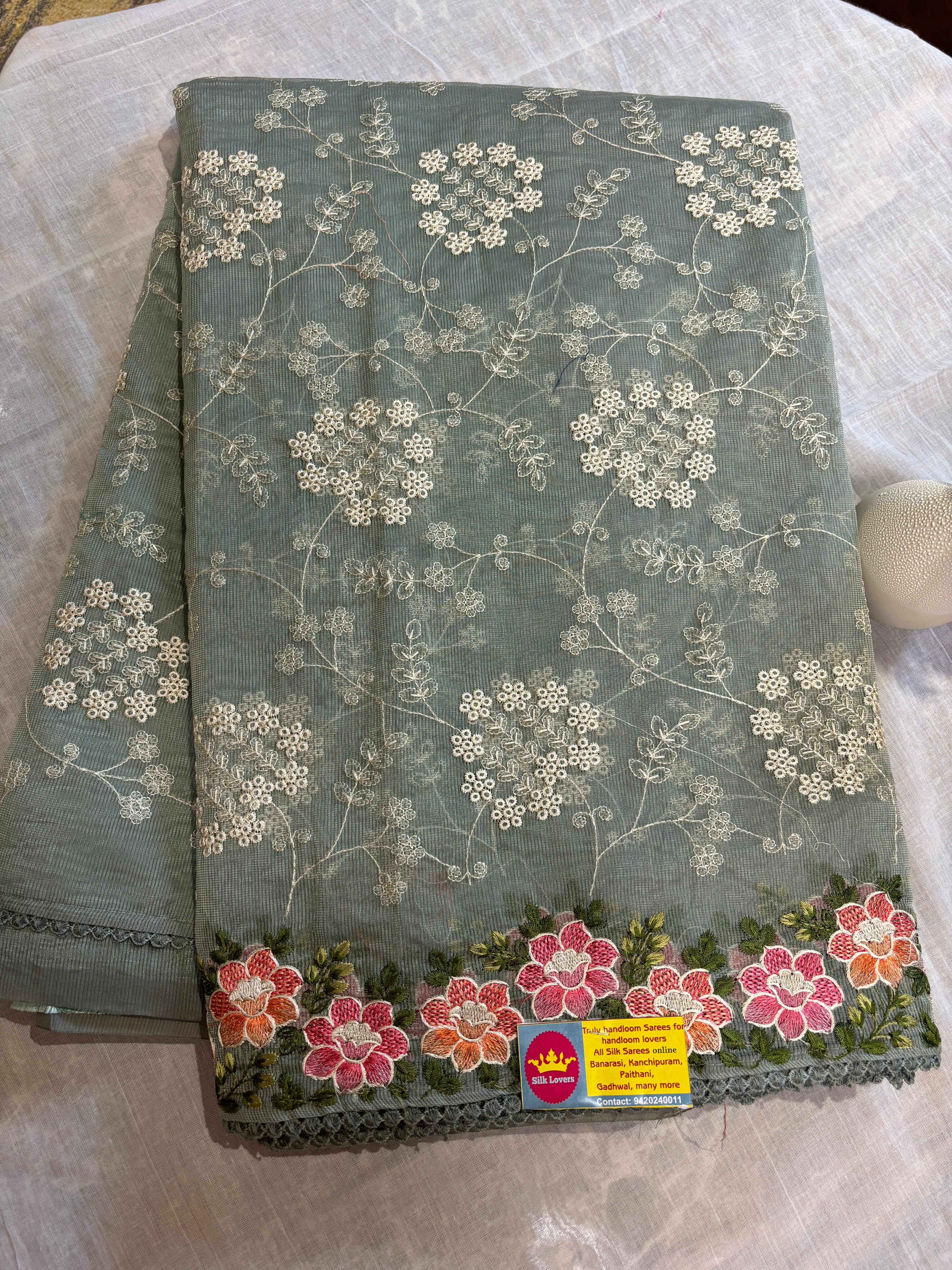 Kota doria full Kal work and embroidery border