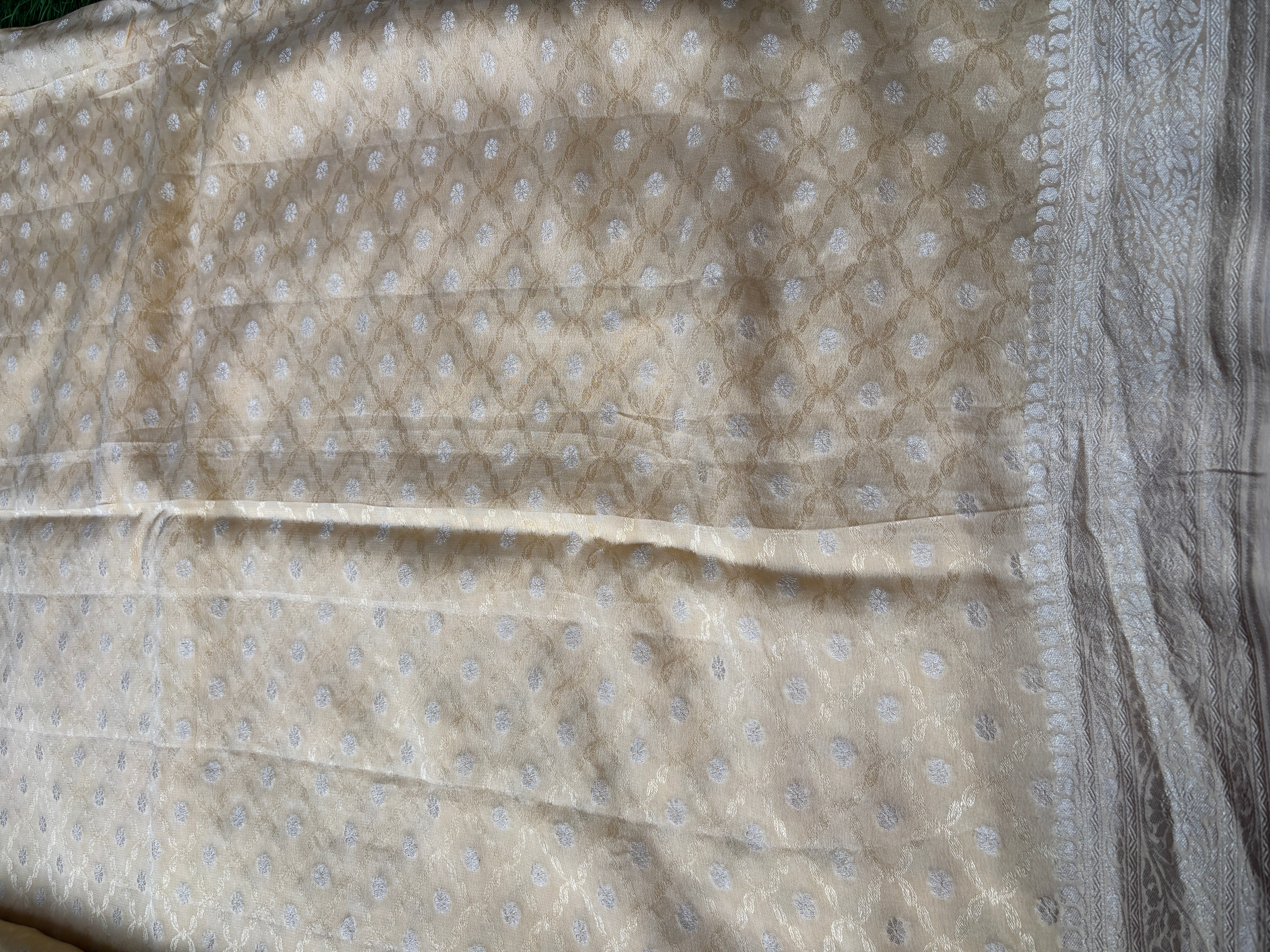 Light Yellow Pure Khaddi Georgette Banarasi Saree – Soft Royal Grace | Chandrika Lifestyles