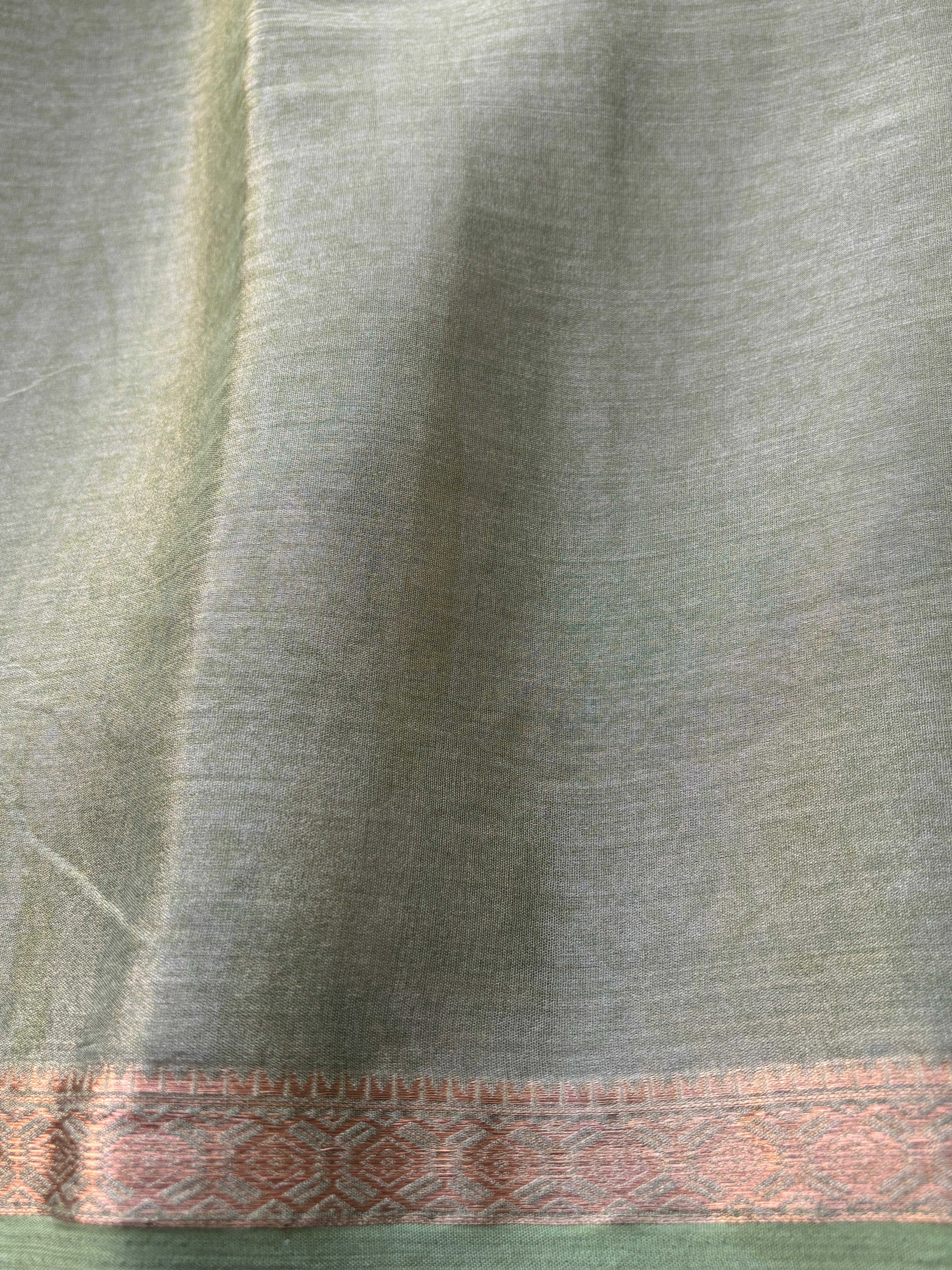 Olive Green Art Silk Saree with Allover Digital Print | Chandrika Lifestyles