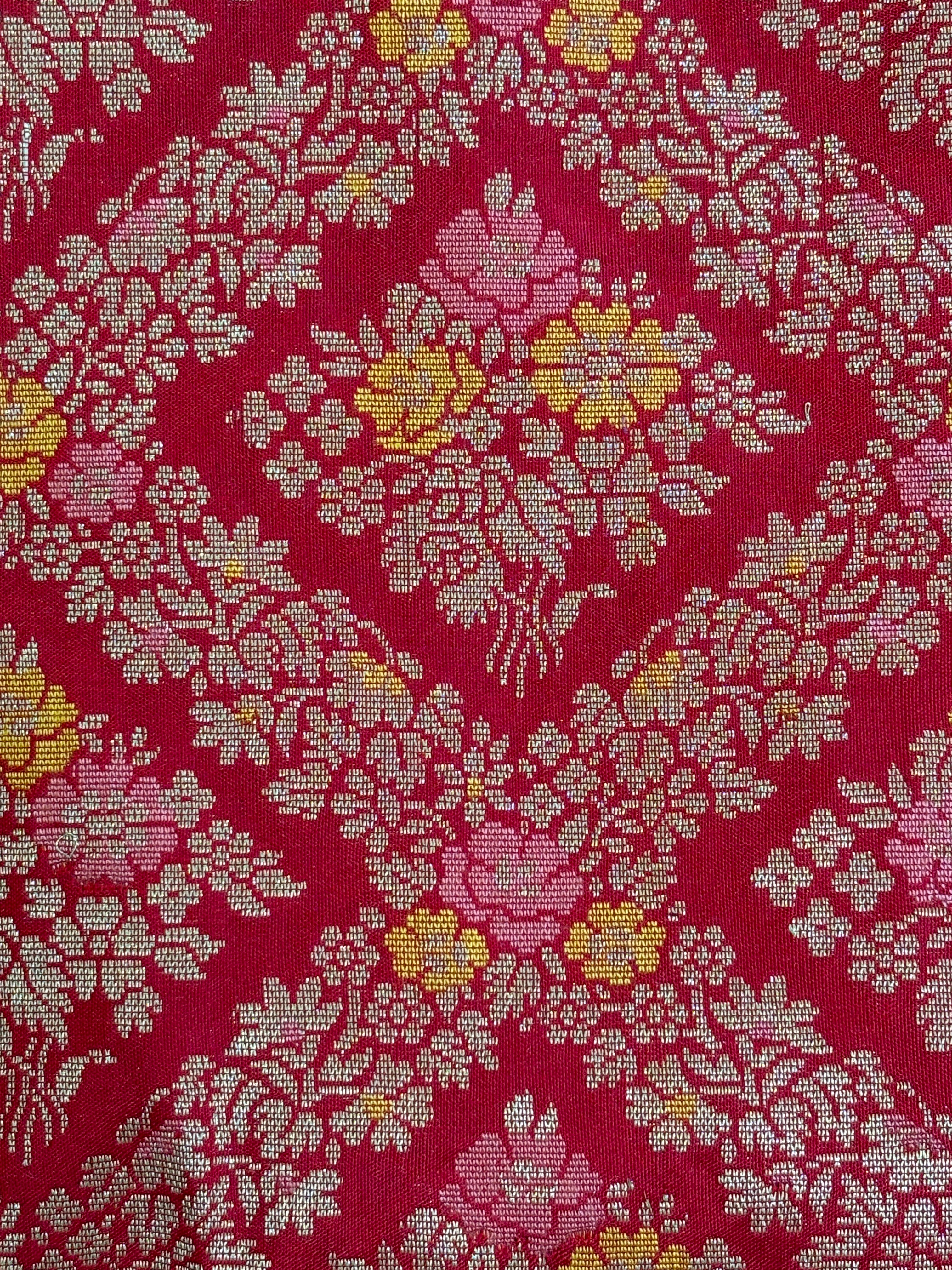 Pure Silk Banarasi Handwoven Red Dupatta