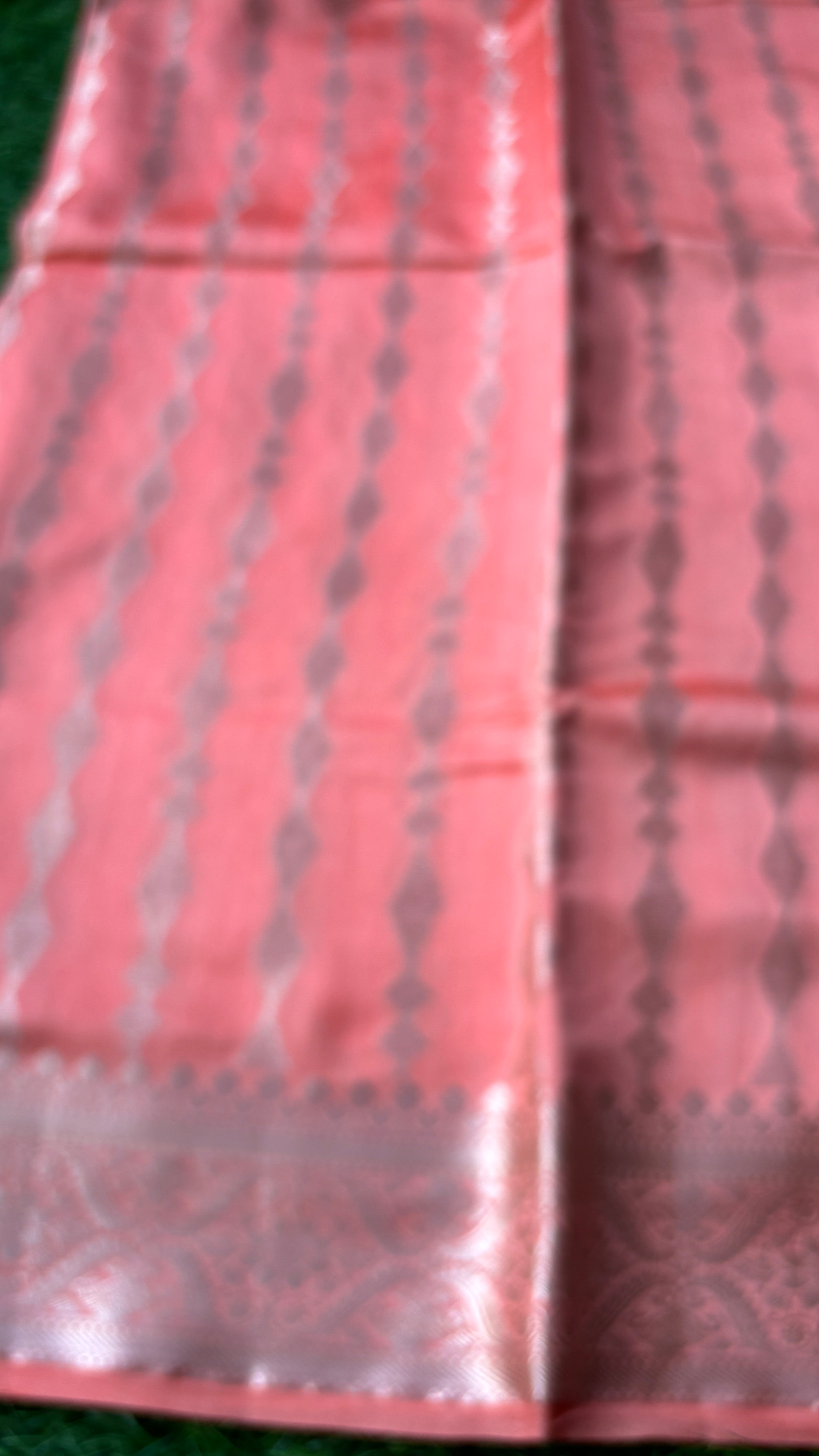 Peach Zari Woven Pure Katan Silk Banarasi Saree | Chandrika Lifestyles