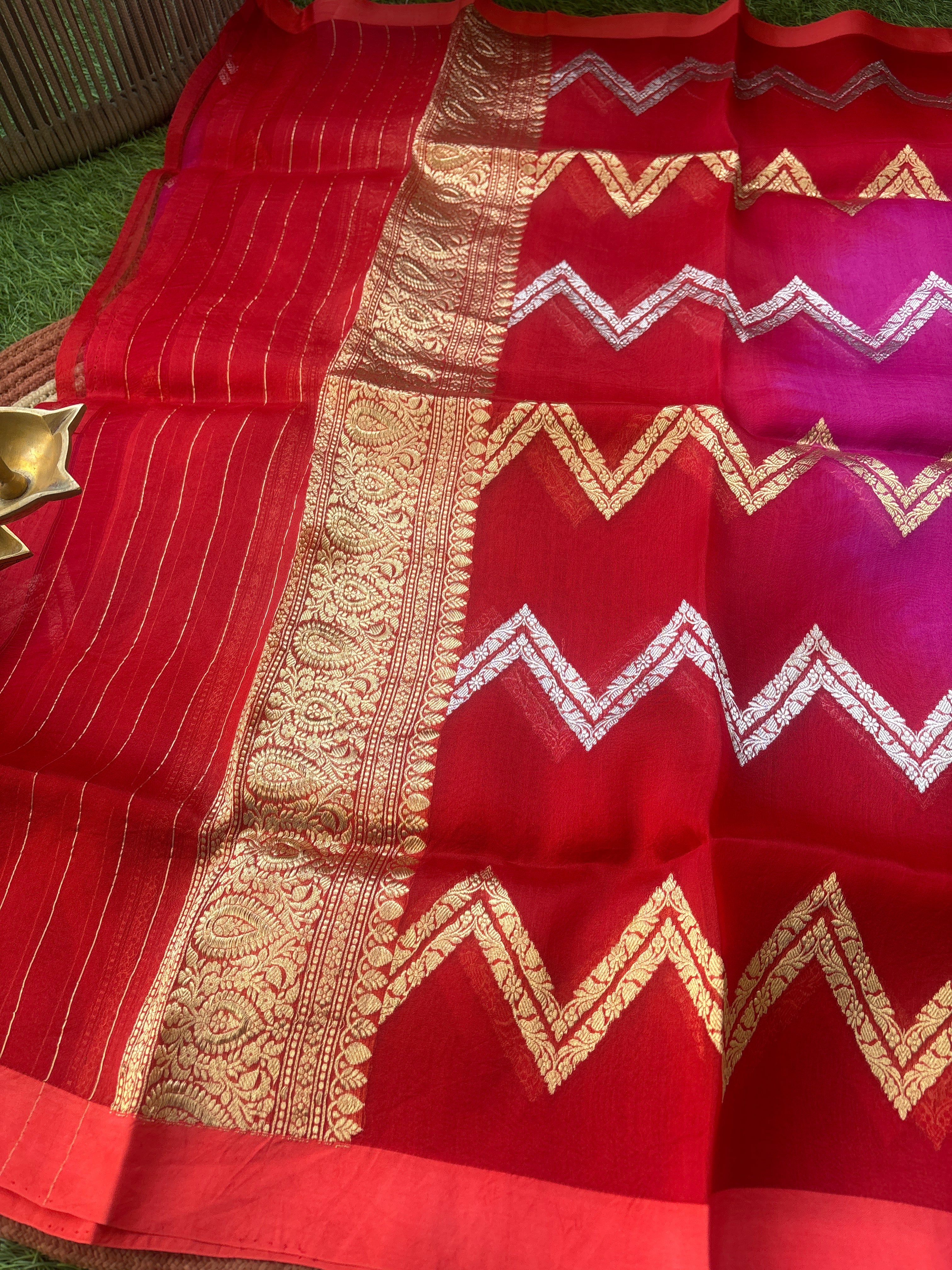 Pure organza banarasi sona rupa dupatta