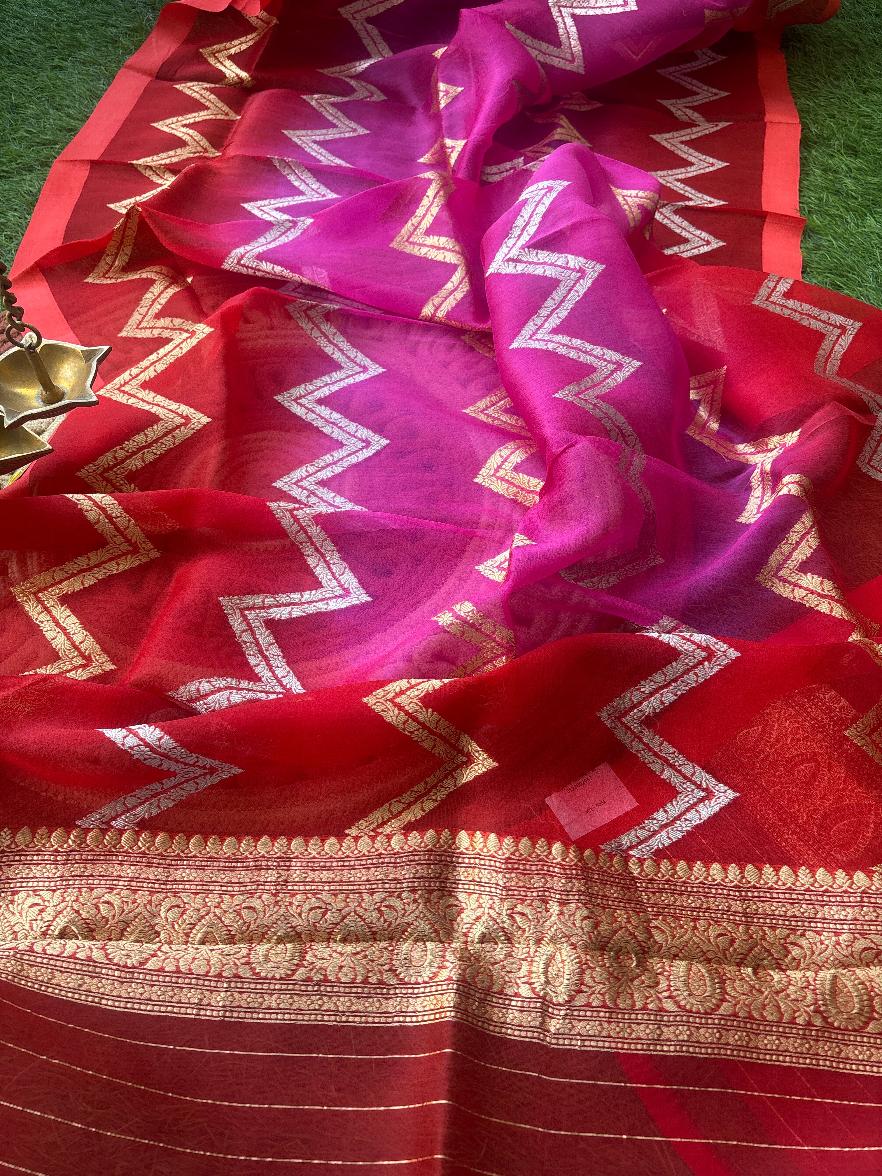 Pure organza banarasi sona rupa dupatta