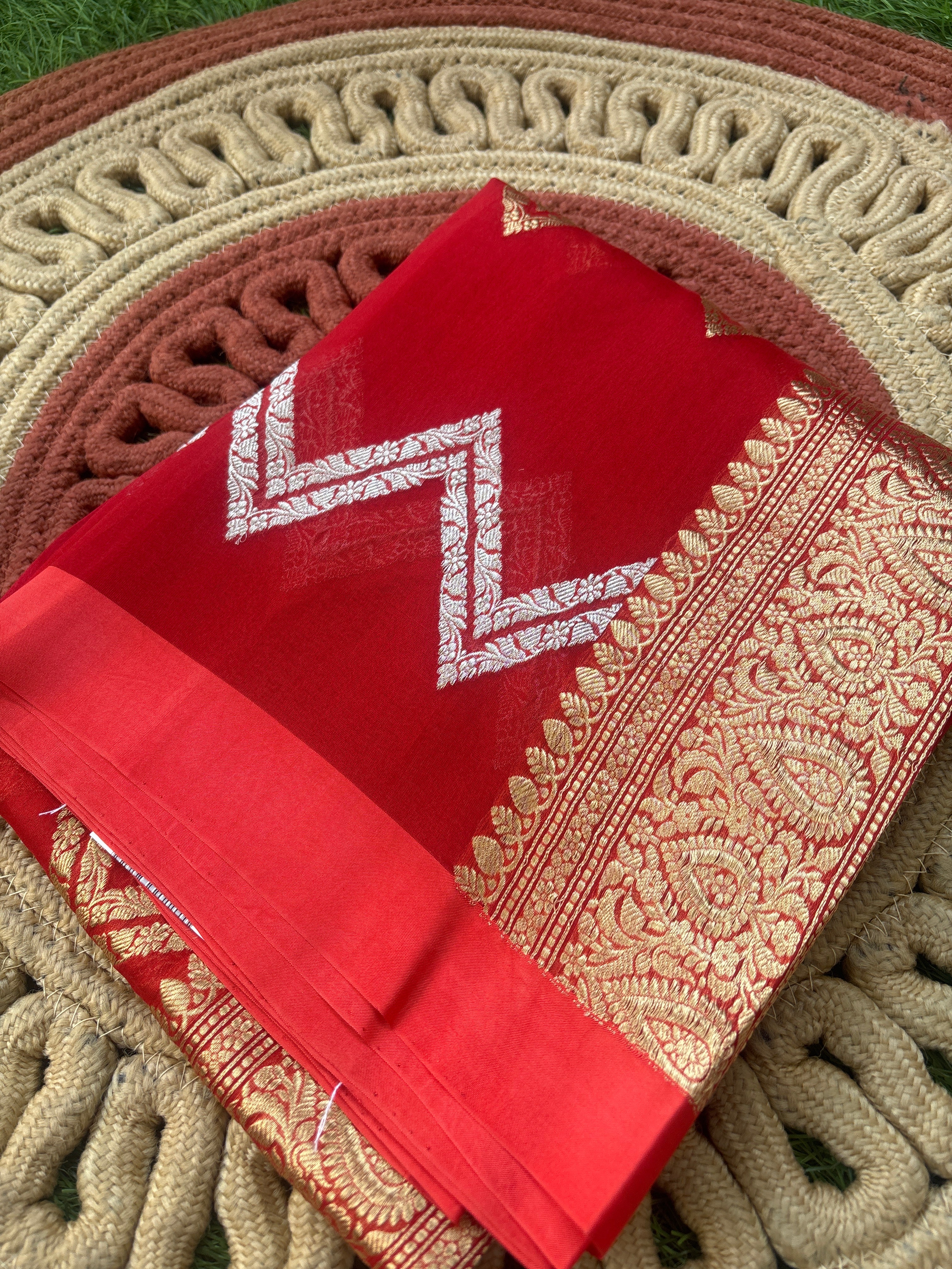 Pure organza banarasi sona rupa dupatta