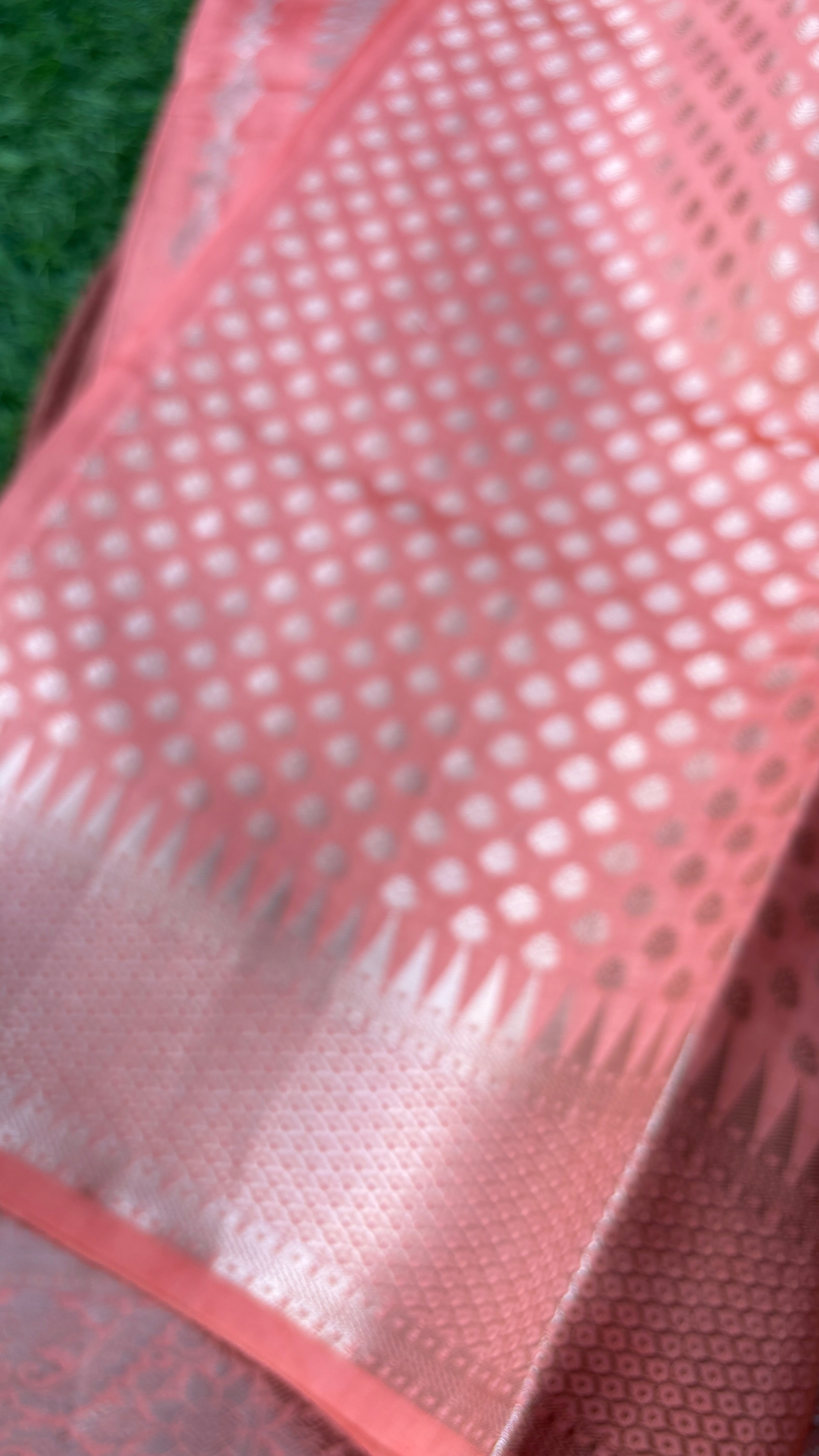 Peach Zari Woven Pure Katan Silk Banarasi Saree | Chandrika Lifestyles