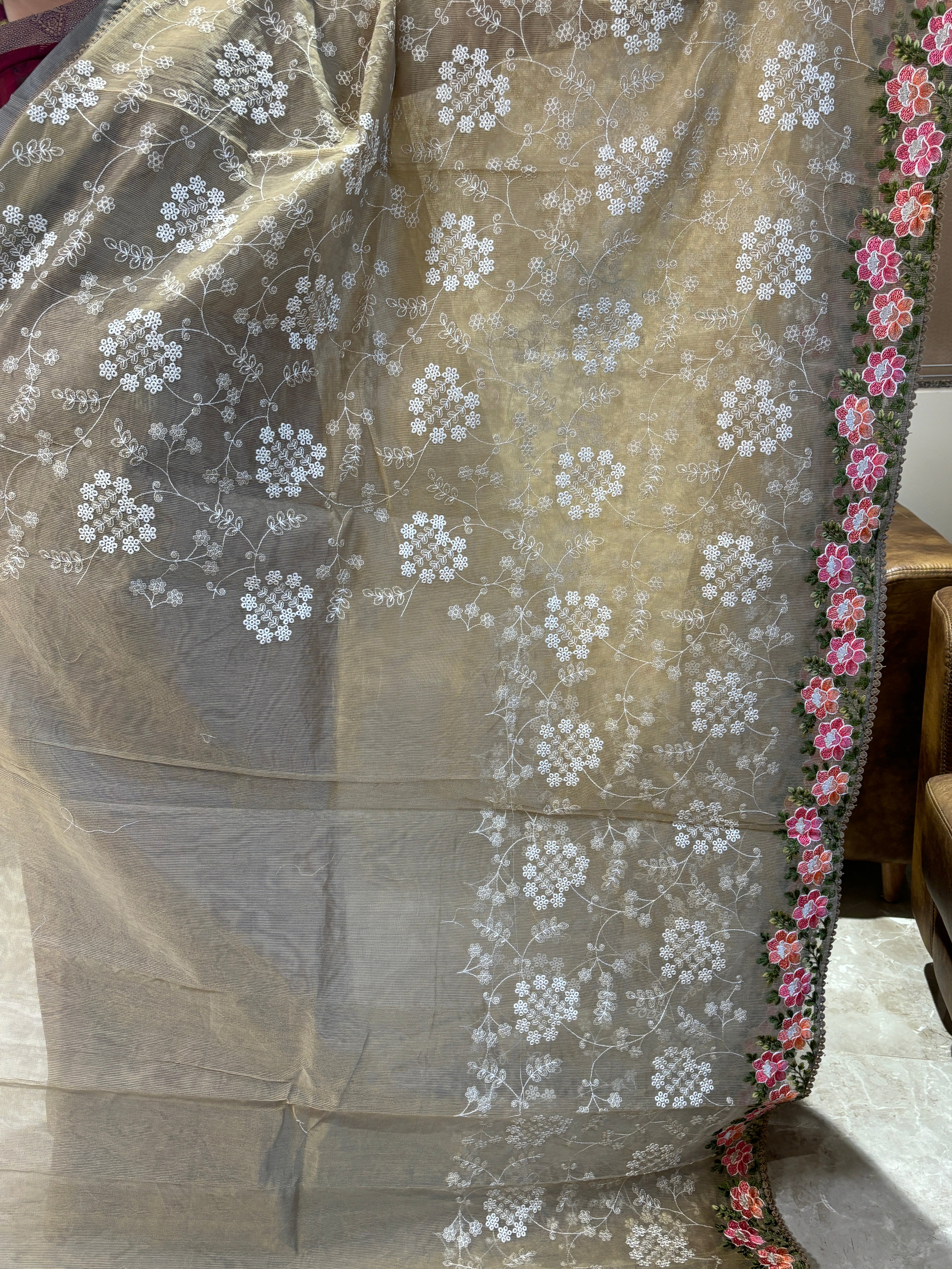 Kota doria full Kal work and embroidery border