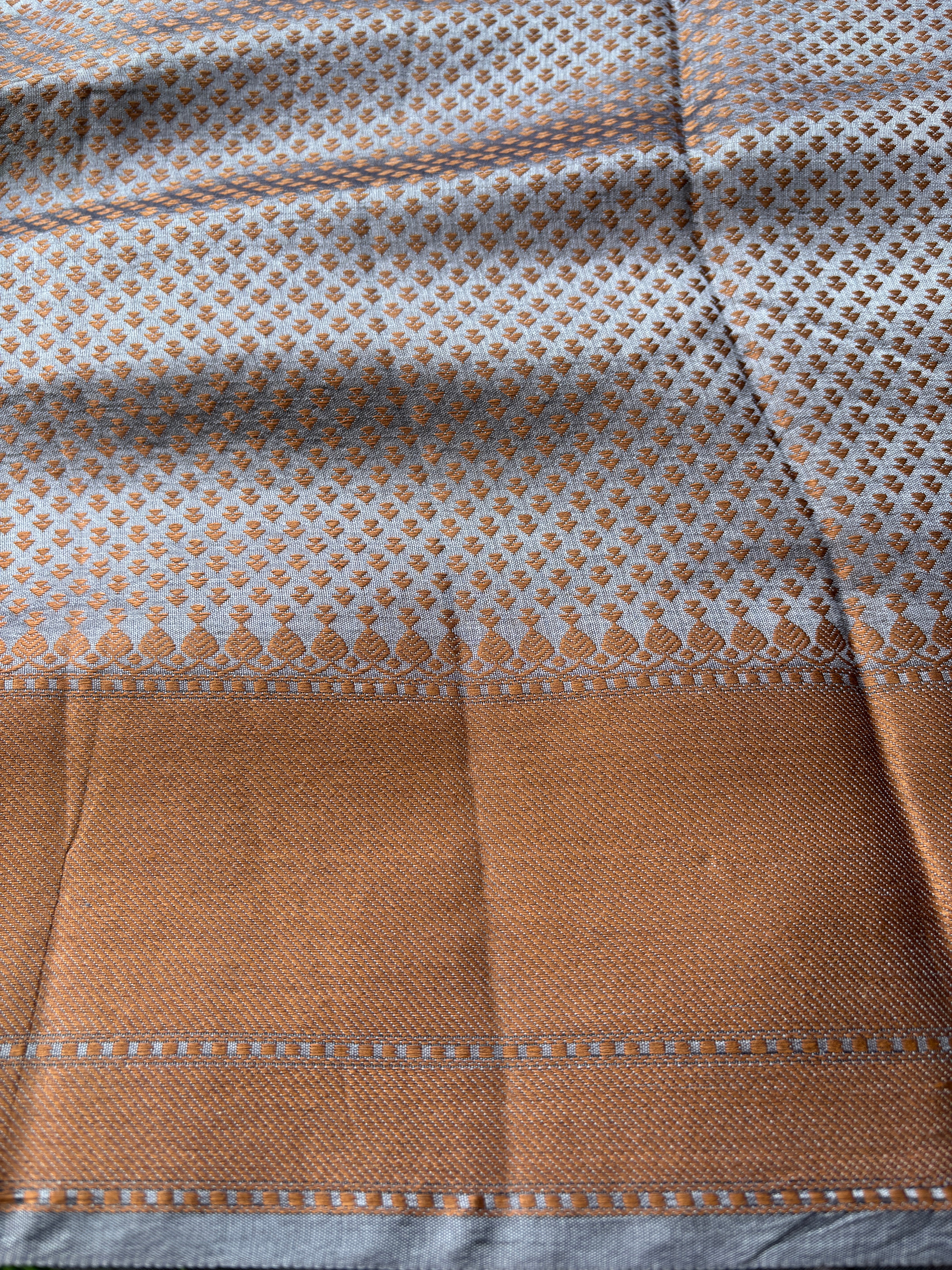 Navy Blue Banarasi Saree with Allover Zari Buttas | Chandrika Lifestyles