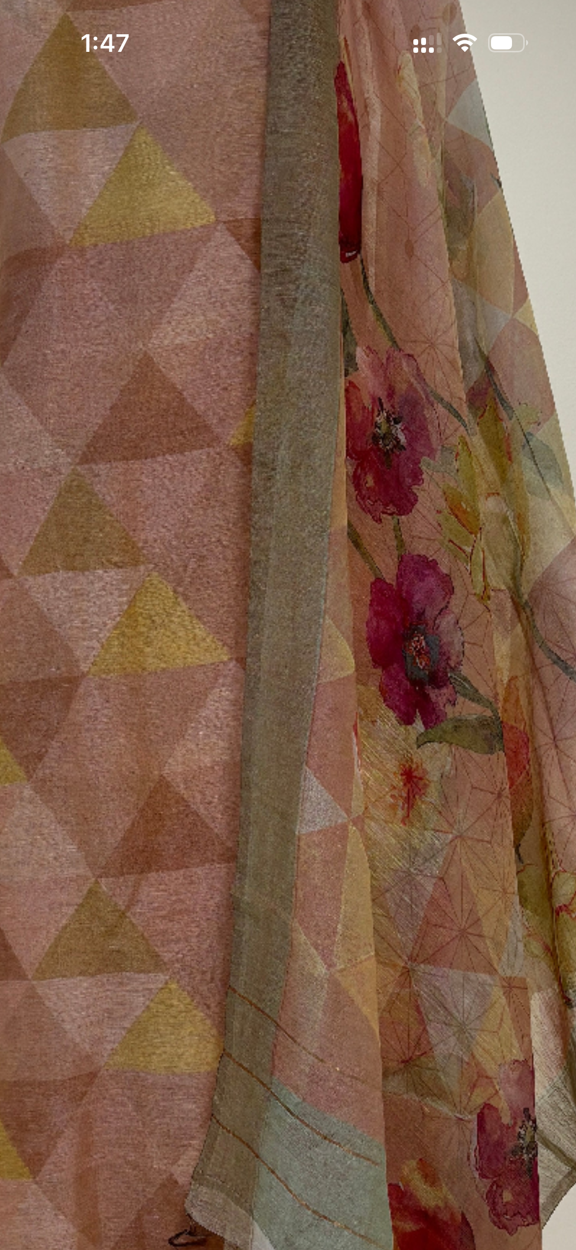 Chandrika Lifestyles | Peach Linen Silk Suit – Floral Dupatta