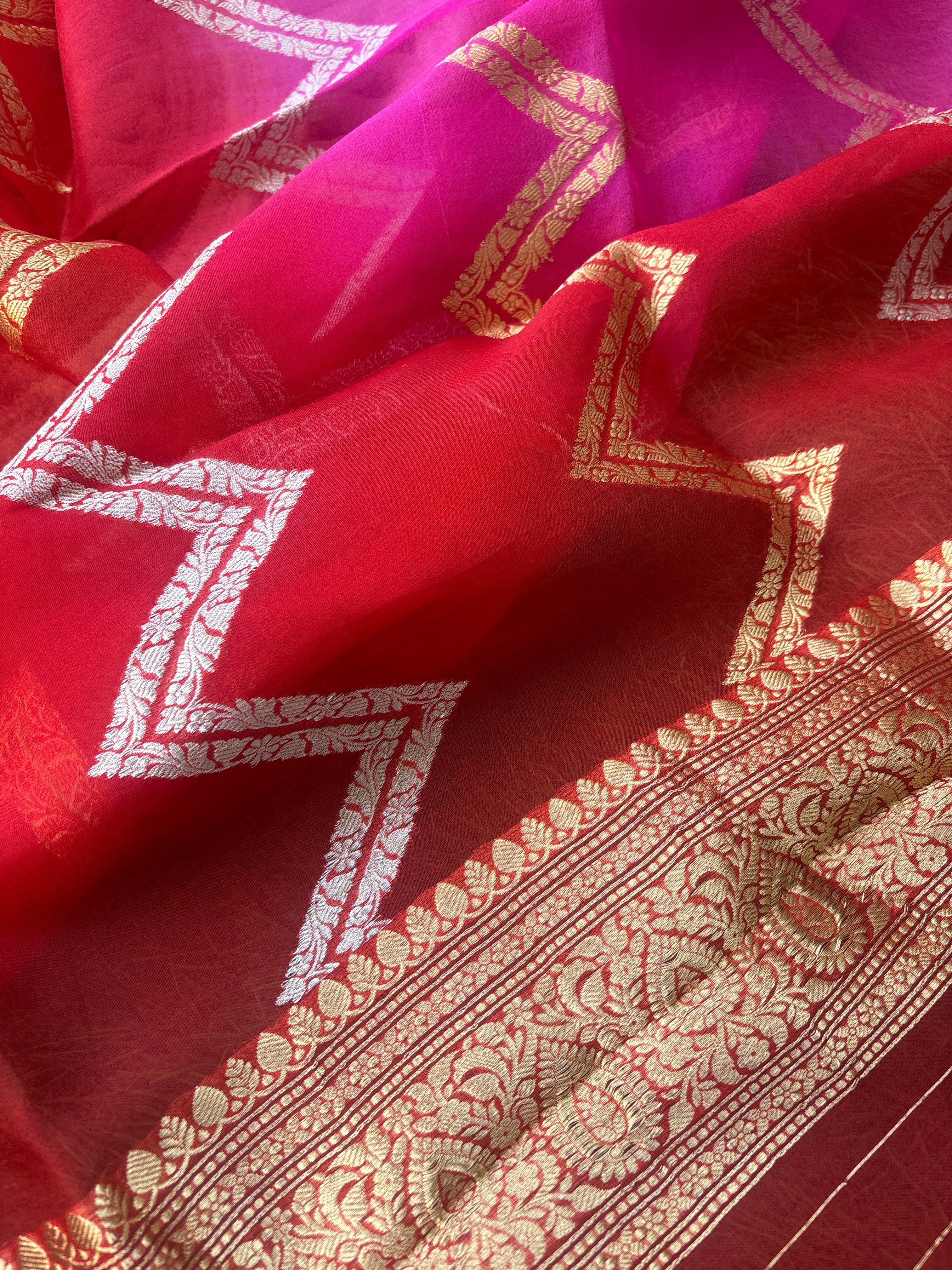 Pure organza banarasi sona rupa dupatta