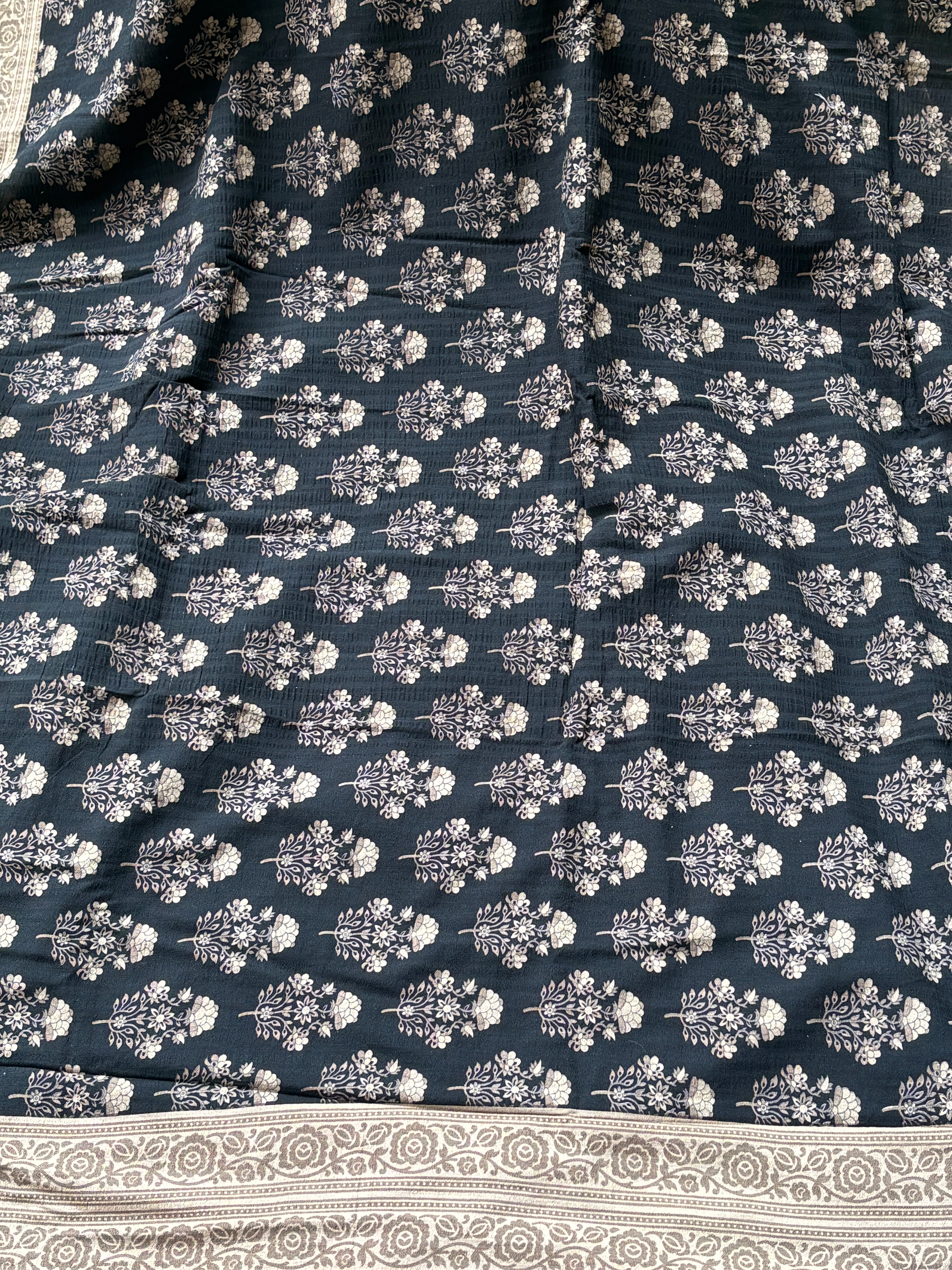 Black Georgette Banarasi Printed Saree | Chandrika Lifestyles
