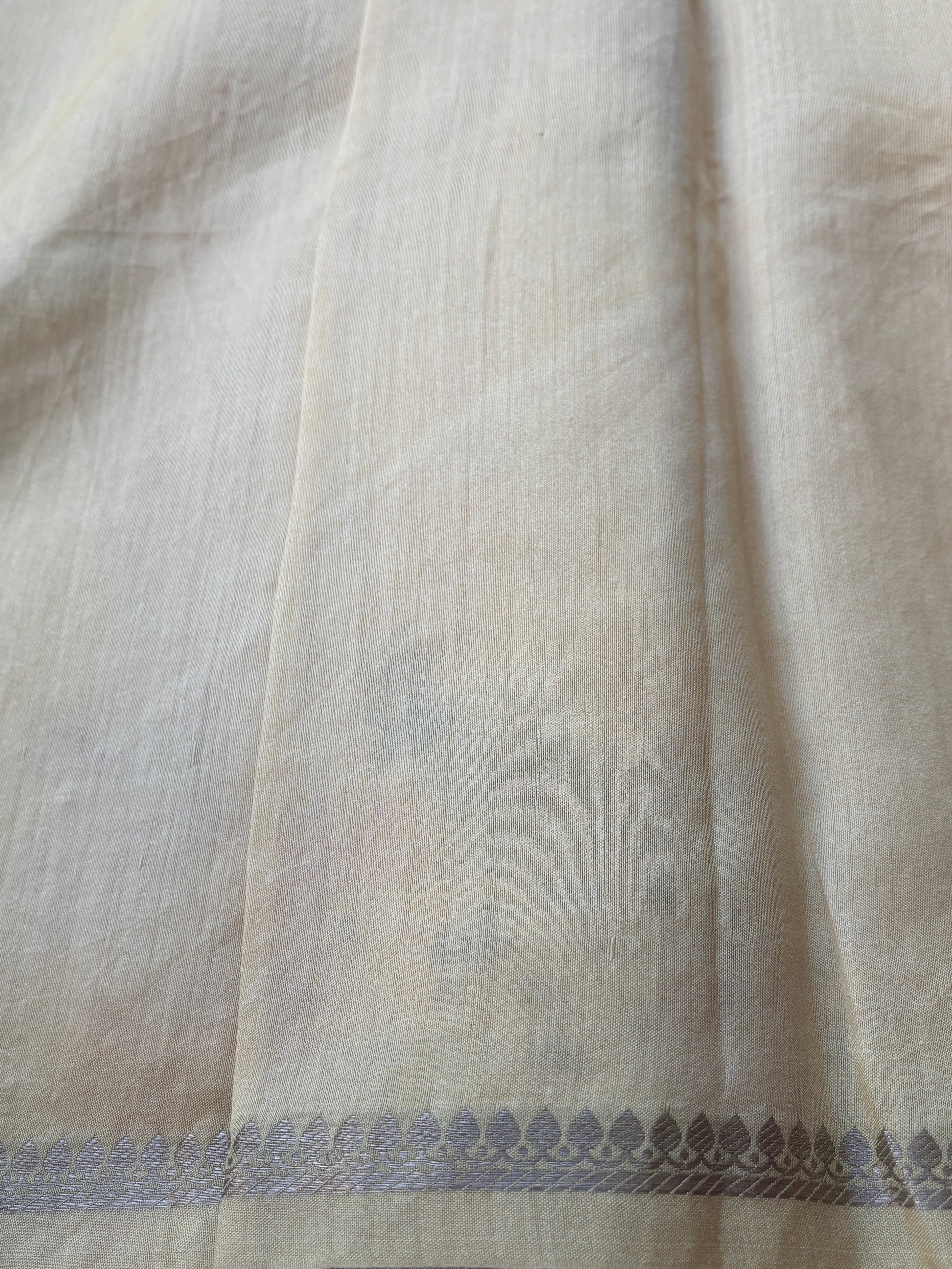 Lemon Yellow Pure Linen Saree with Allover Floral Digital Print | Chandrika Lifestyles