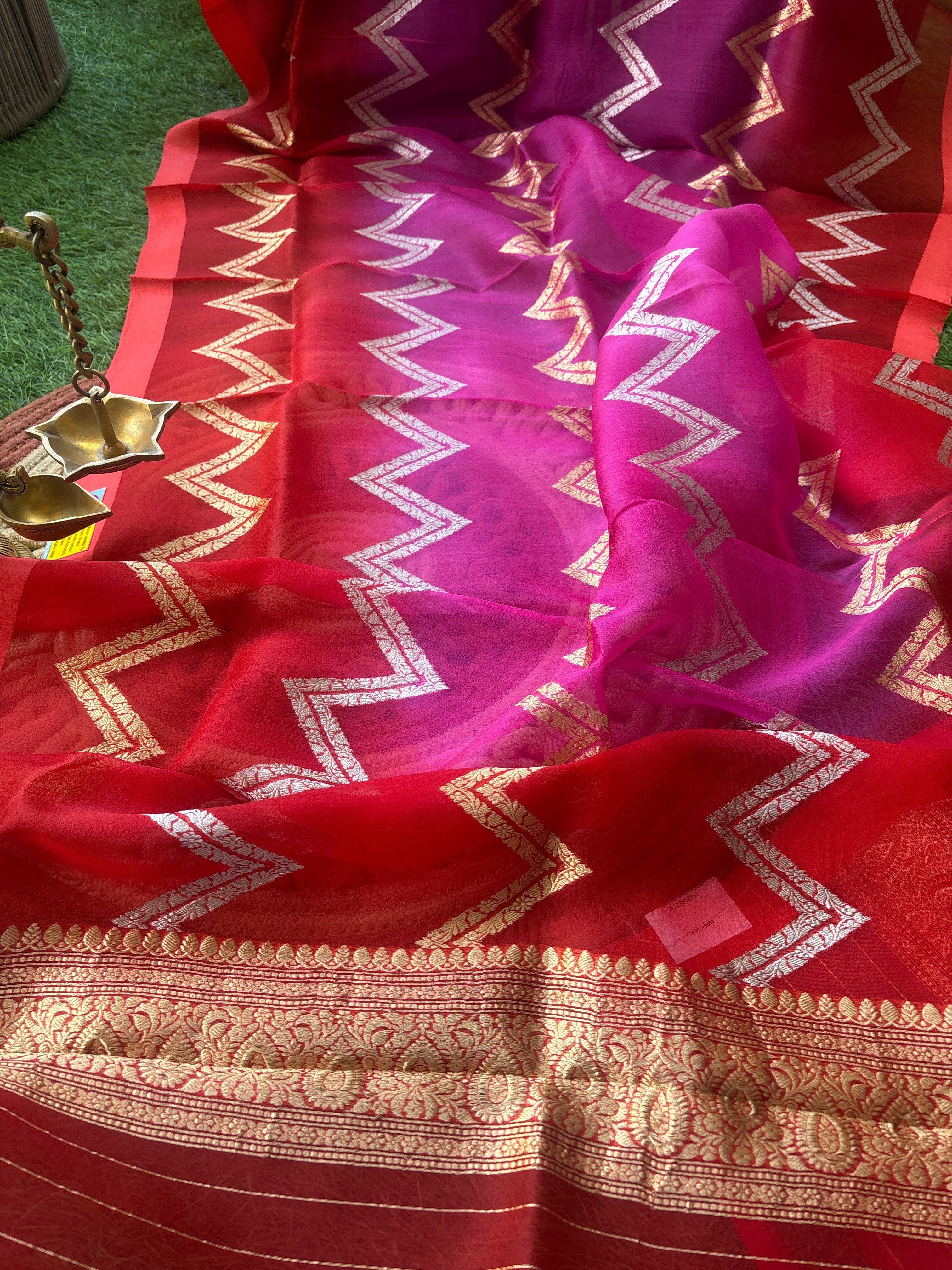 Pure organza banarasi sona rupa dupatta