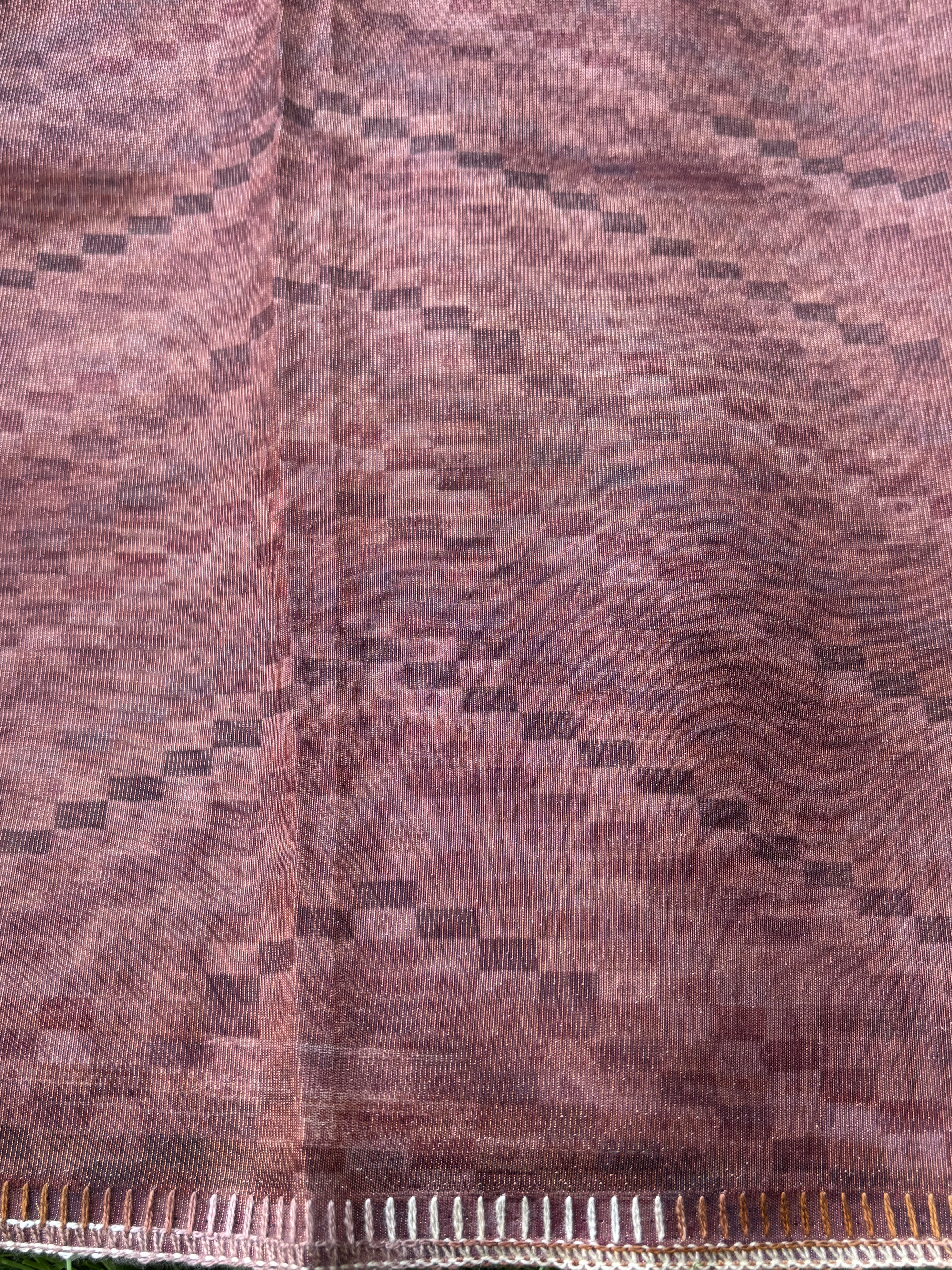 Purple Tissue Saree with All-Over Thread Embroidery