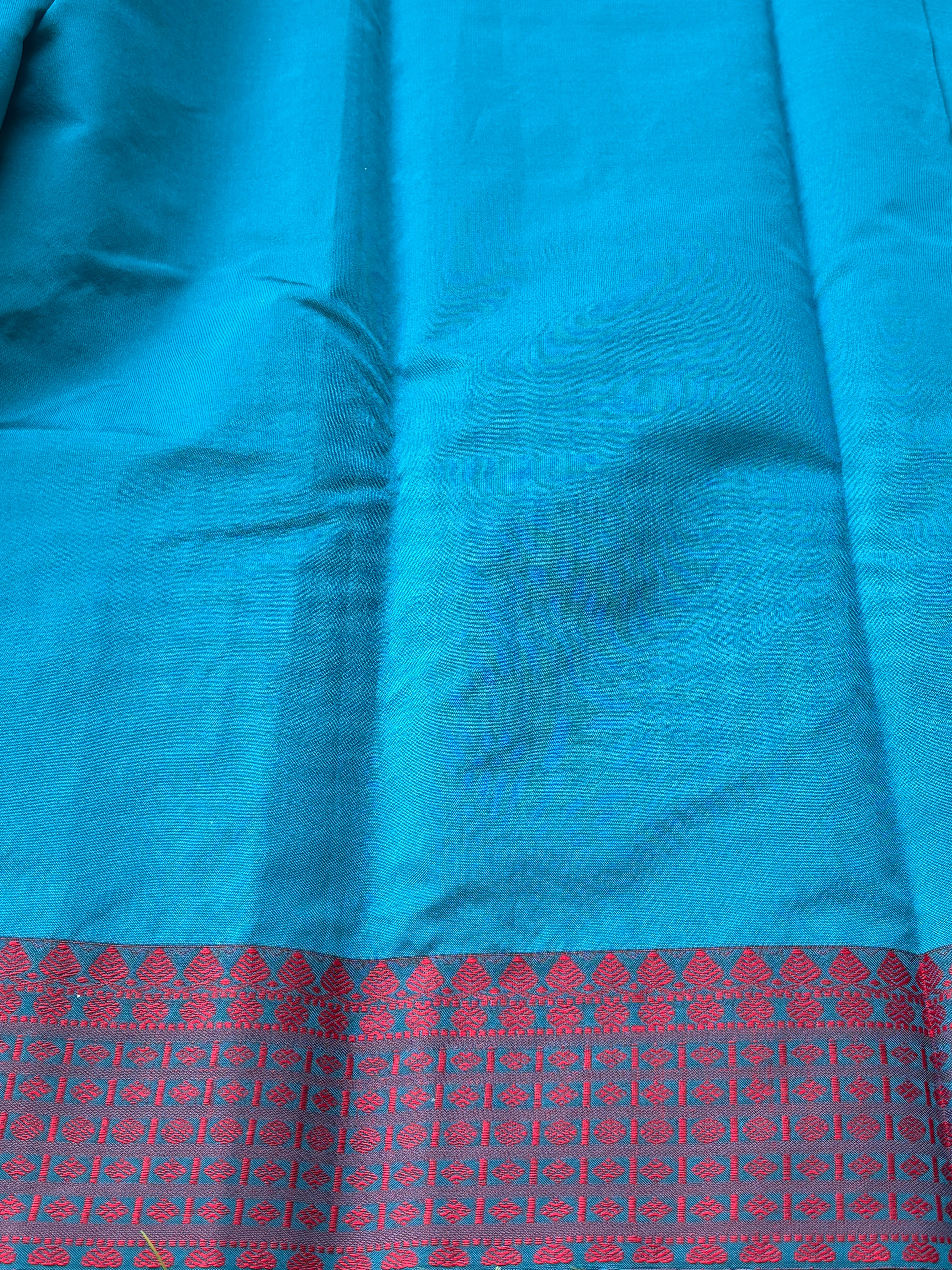 Blue Semi Silk Handwoven Kanjeevaram Saree