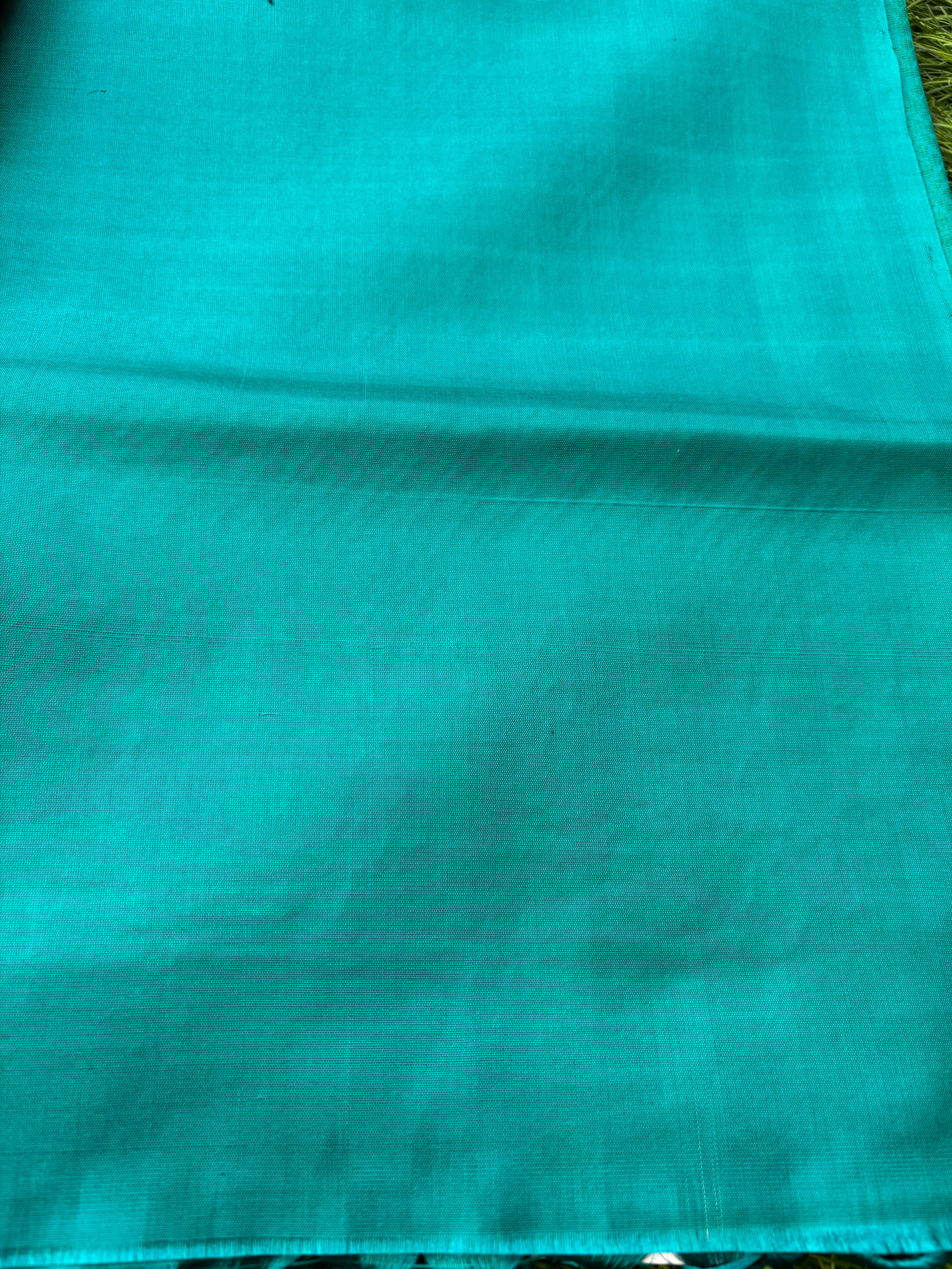 Sea Green Contrast Blouse Piece of Black Kanjeevaram Silk Saree