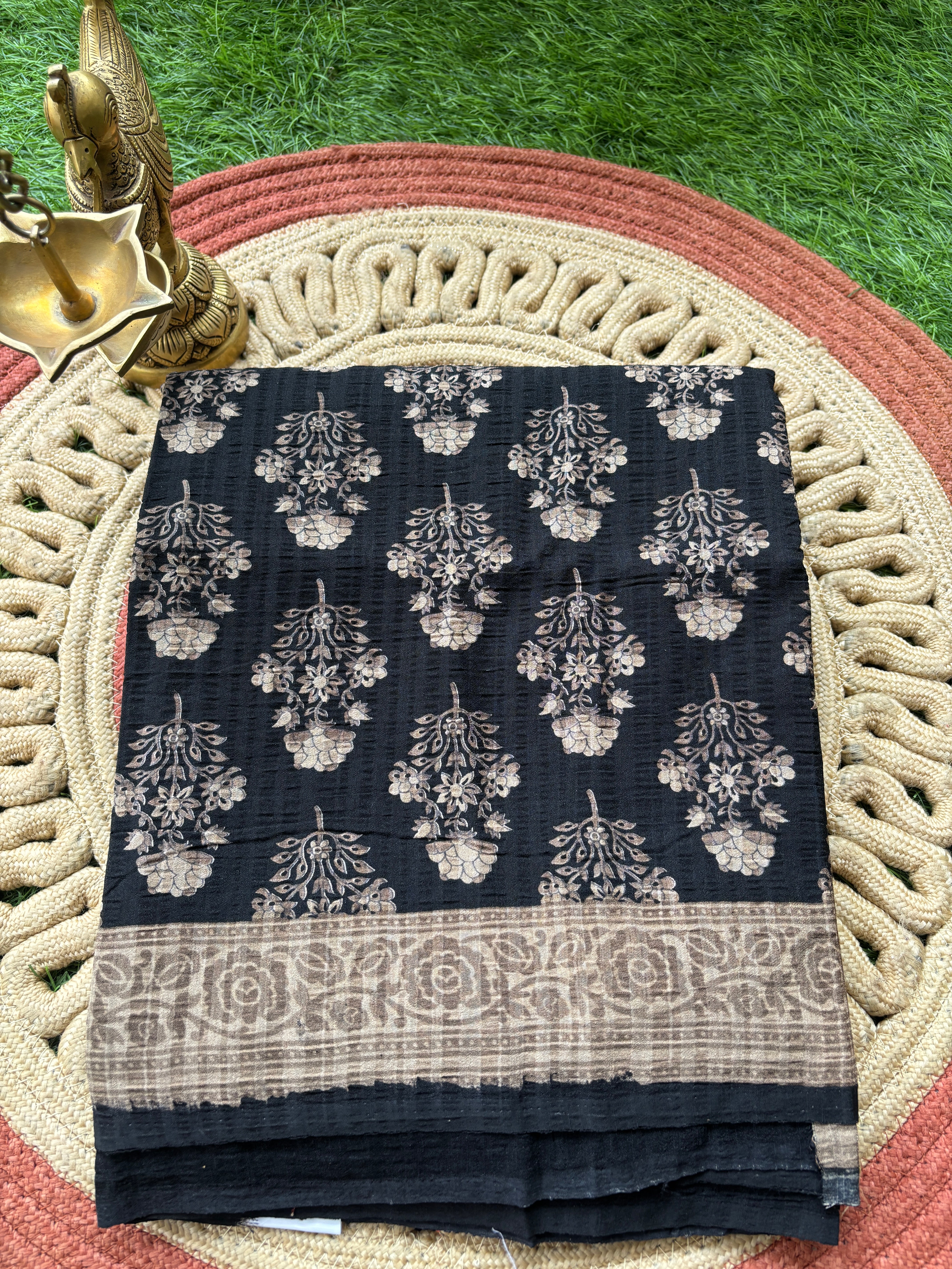 Black Georgette Banarasi Printed Saree | Chandrika Lifestyles
