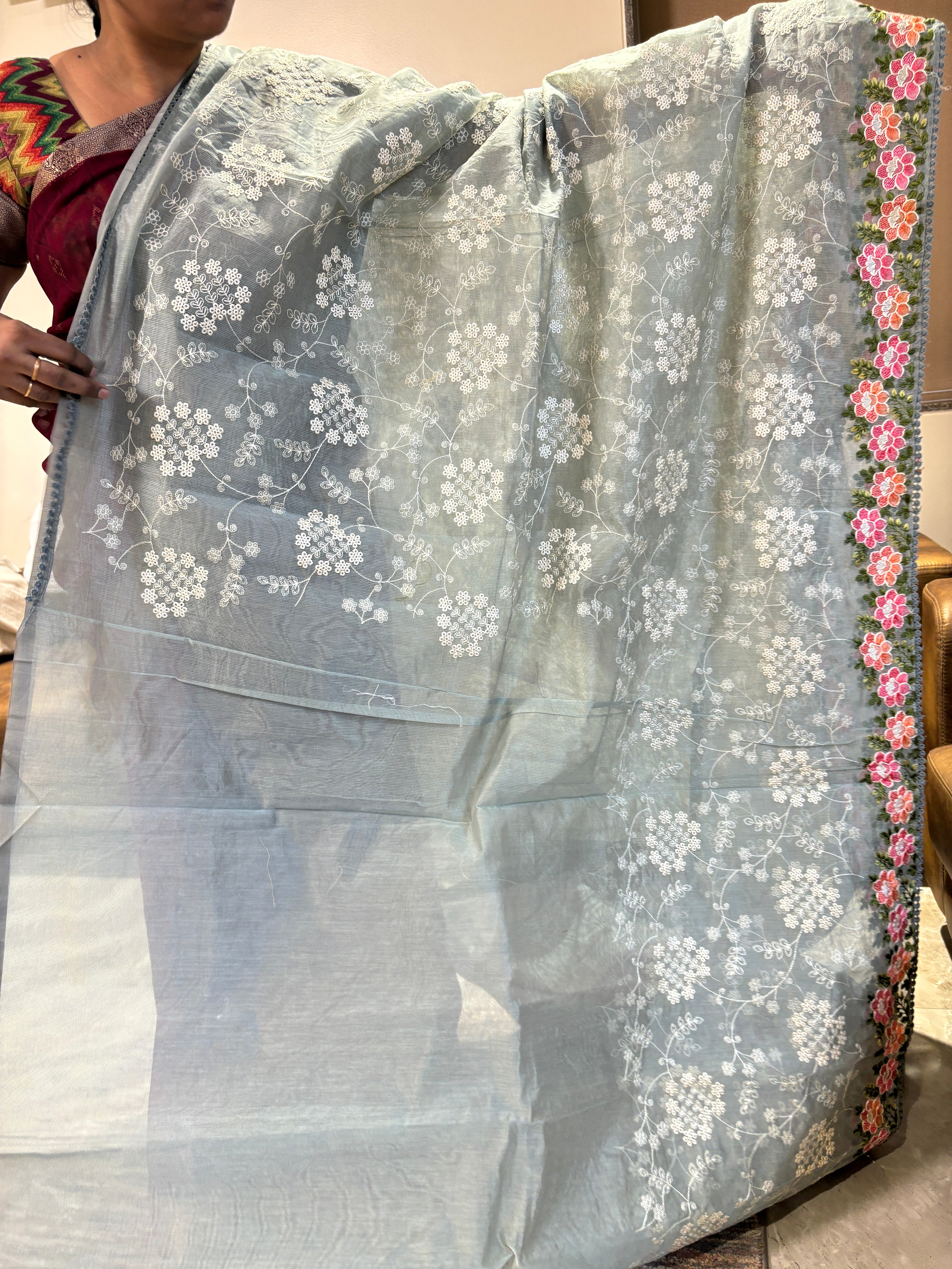 Kota doria full Kal work and embroidery border