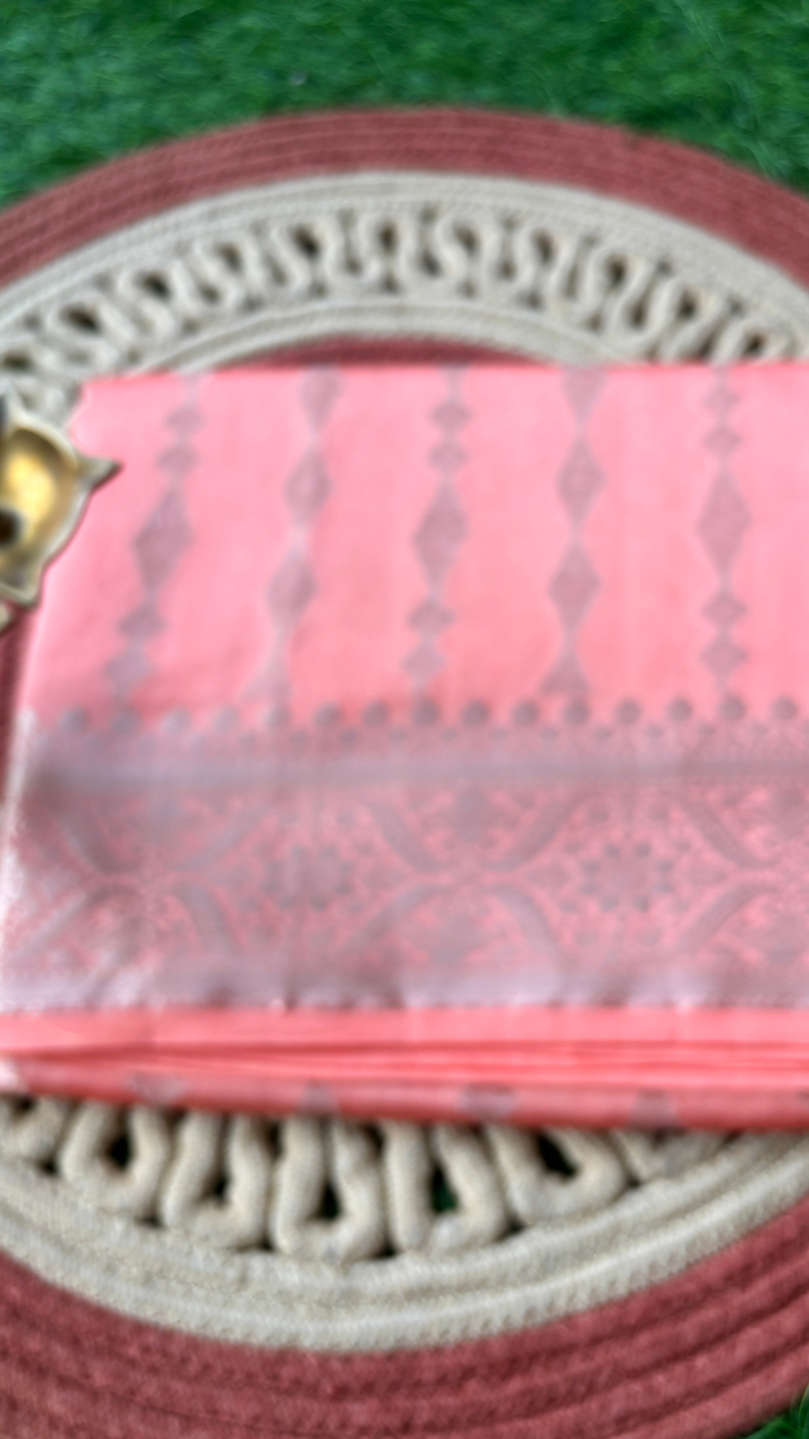 Peach Zari Woven Pure Katan Silk Banarasi Saree | Chandrika Lifestyles